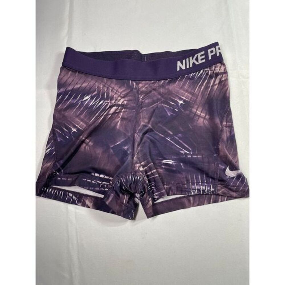 Nike Pro Dri-FIT Purple Tie-Dye Athletic Training Shorts M